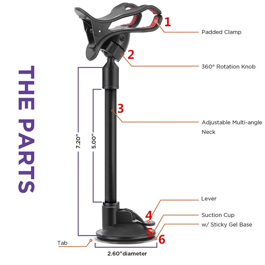Support de téléphone pour voiture, finitions et détails