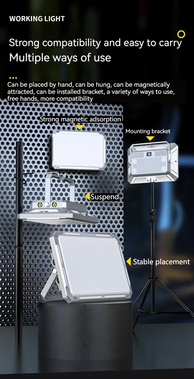 Détail de la lampe LED de camping
