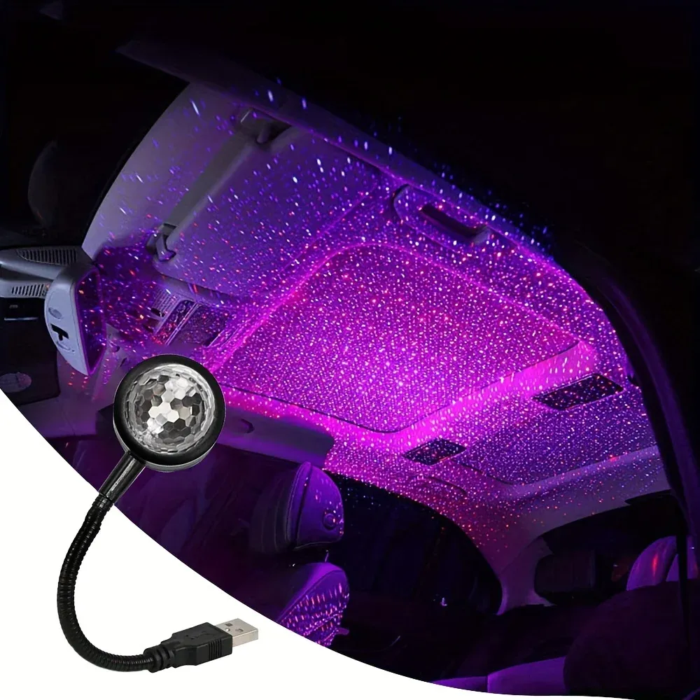 Veilleuse LED Ciel Étoilé pour véhicule, projecteur USB Galaxy Star 62, lampe de toit pour voiture, chambre, décoration de plafond, Plug and Play - Image 1