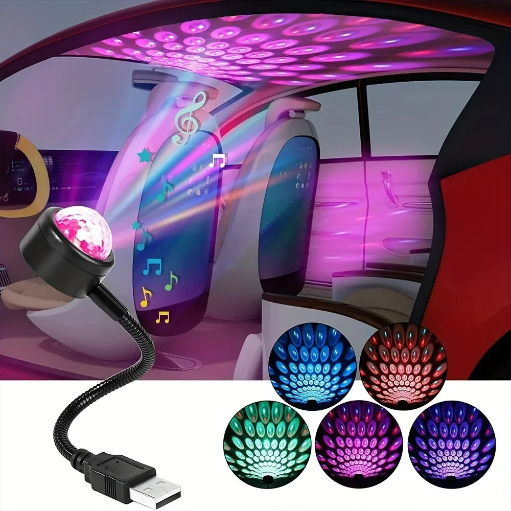 Veilleuse LED Ciel Étoilé pour véhicule, projecteur USB Galaxy Star 62, lampe de toit pour voiture, chambre, décoration de plafond, Plug and Play 3