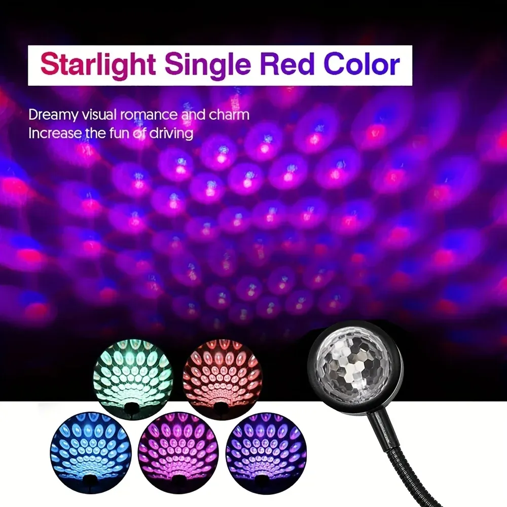 Veilleuse LED Ciel Étoilé pour véhicule, projecteur USB Galaxy Star 62, lampe de toit pour voiture, chambre, décoration de plafond, Plug and Play 5