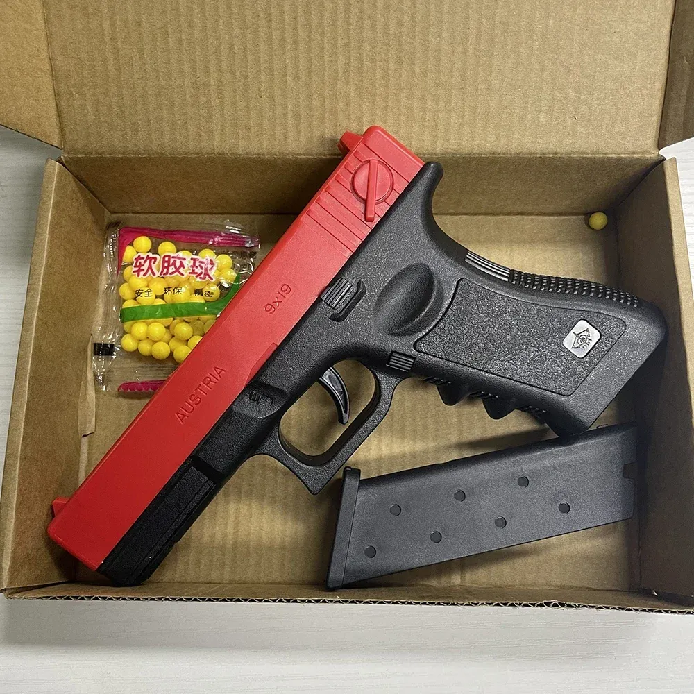 Pistolet jouet à billes souples G17 Geock, à air comprimé manuel, pour enfants 2