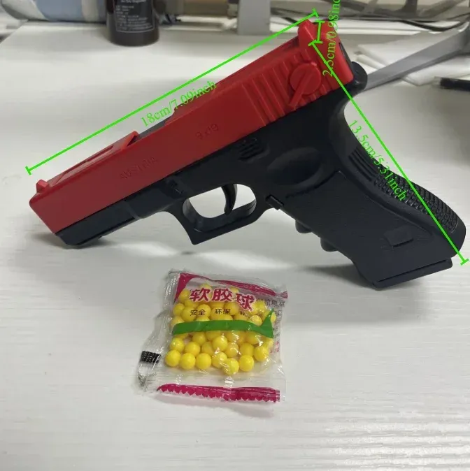 Pistolet jouet à billes souples G17 Geock, à air comprimé manuel, pour enfants 6