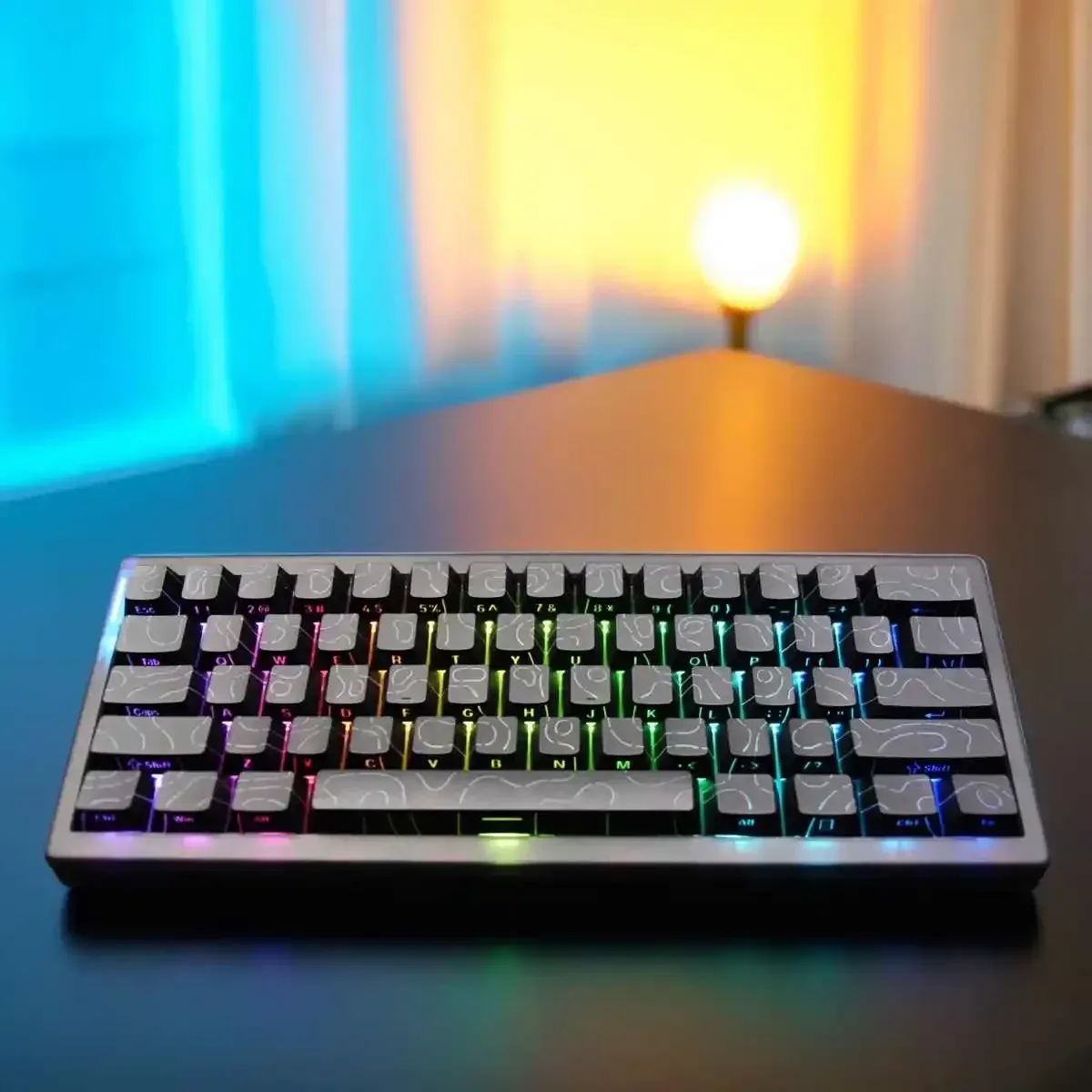 Keycaps PBT Super Contour 2025 à lueur latérale, hauteur d'usine d'origine, compatibles claviers mécaniques 61/68/75/84/87 touches pour clavier de jeu 4