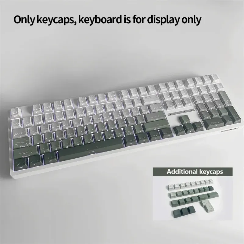 Keycaps PBT Super Contour 2025 à lueur latérale, hauteur d'usine d'origine, compatibles claviers mécaniques 61/68/75/84/87 touches pour clavier de jeu 18
