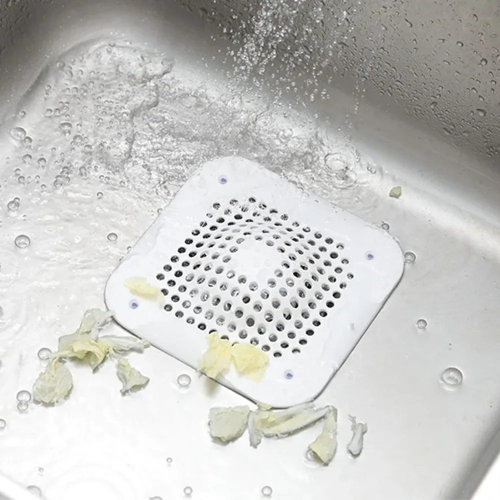 Crépine d'évier, bouchon de vidange de douche, collecteur de cheveux, baignoire, douche, évier de cuisine, filtre à cheveux d'égout, écran en silicone, accessoires de salle de bains 2