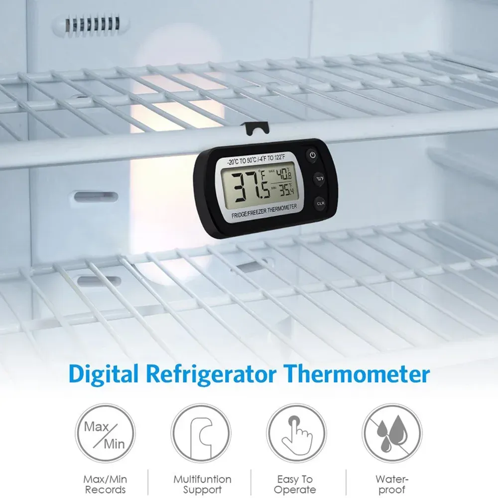 Thermomètre magnétique LCD pour réfrigérateur et congélateur, outil de cuisine indispensable - Image 1