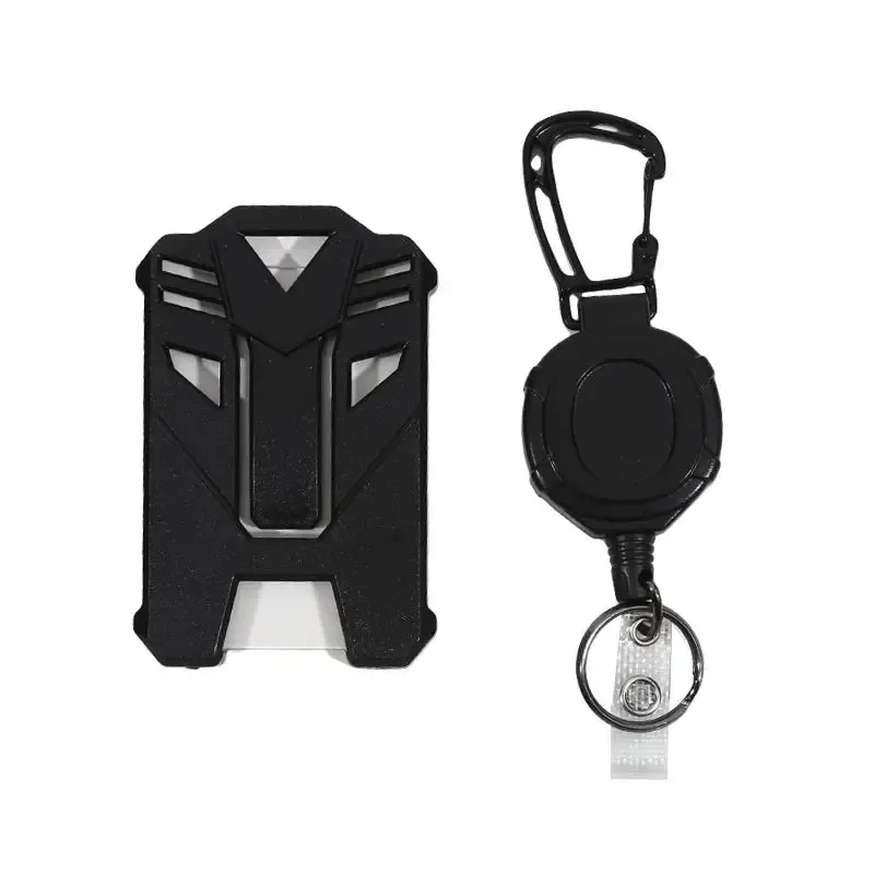 Porte-badge rétractable, mousqueton en gros plan