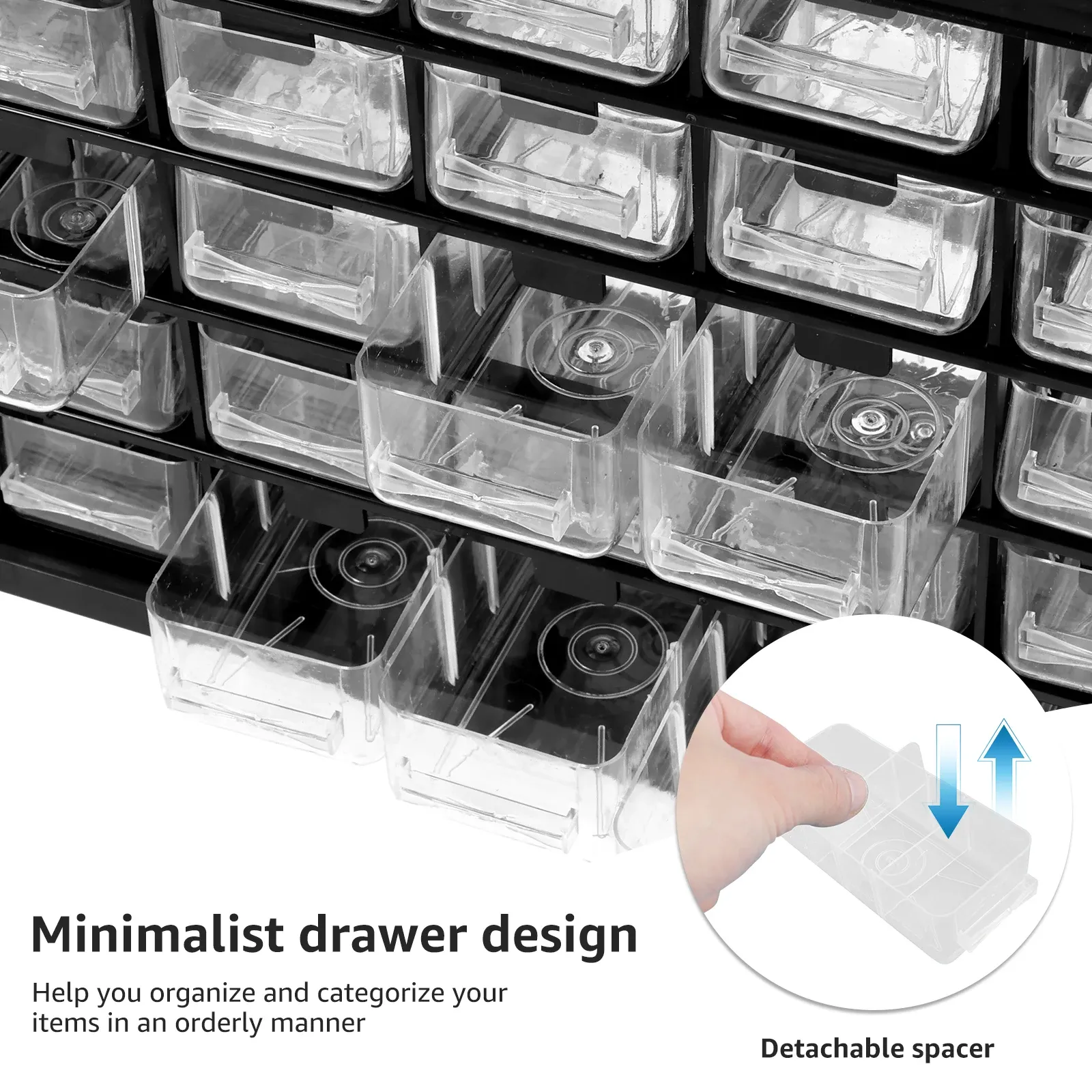 Armoire de rangement en plastique MELPlastic, meuble de rangement pour quincaillerie et loisirs créatifs, 50 tiroirs perfecSync pour le stockage de perles et de briques LEGO, 25 3