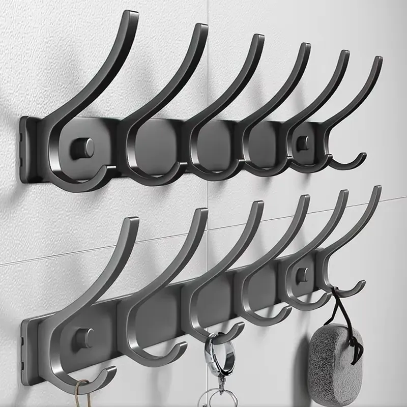 Porte-manteau mural avec crochets de rangement pour porte, chambre et cuisine
