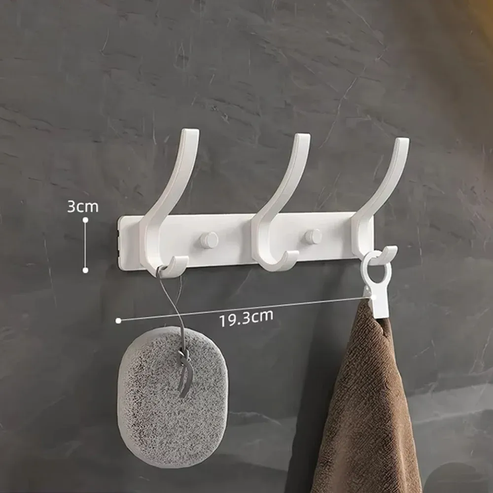 Porte-manteau mural avec crochets de rangement pour porte, chambre et cuisine 11
