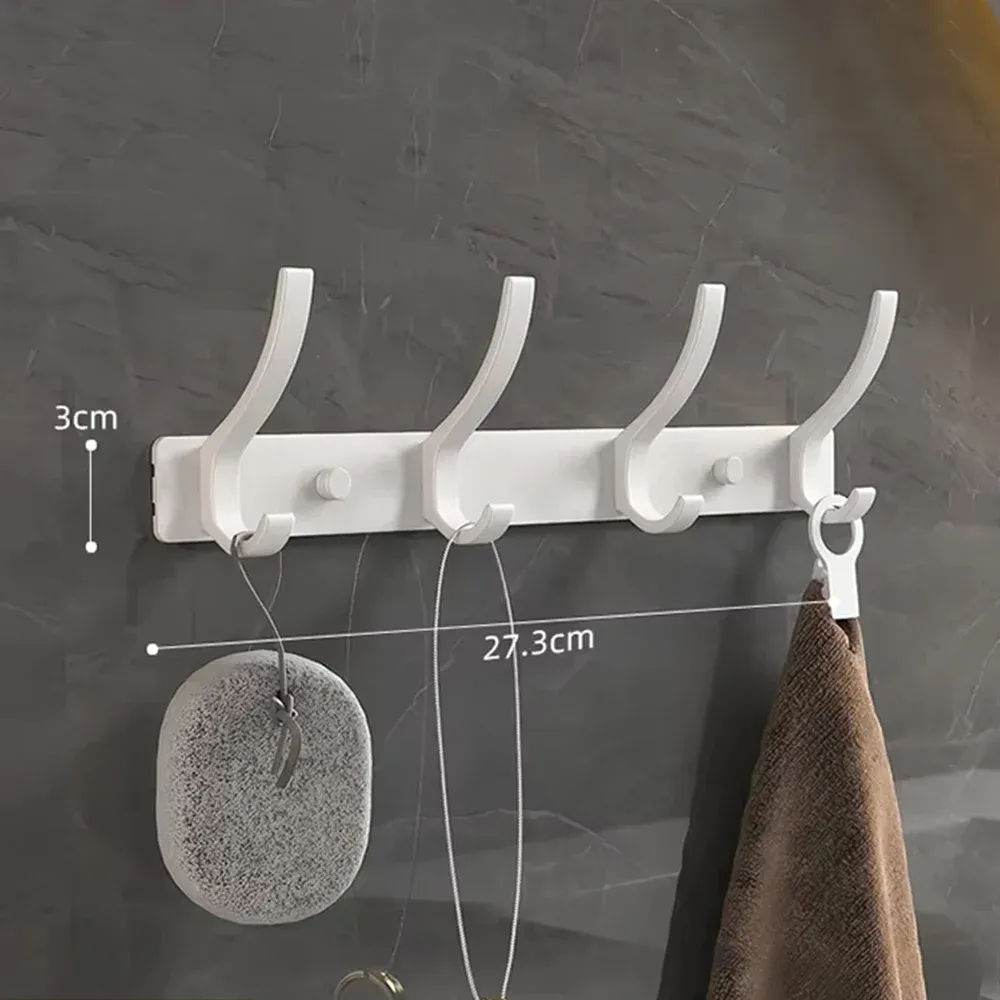 Porte-manteau mural avec crochets de rangement pour porte, chambre et cuisine 12