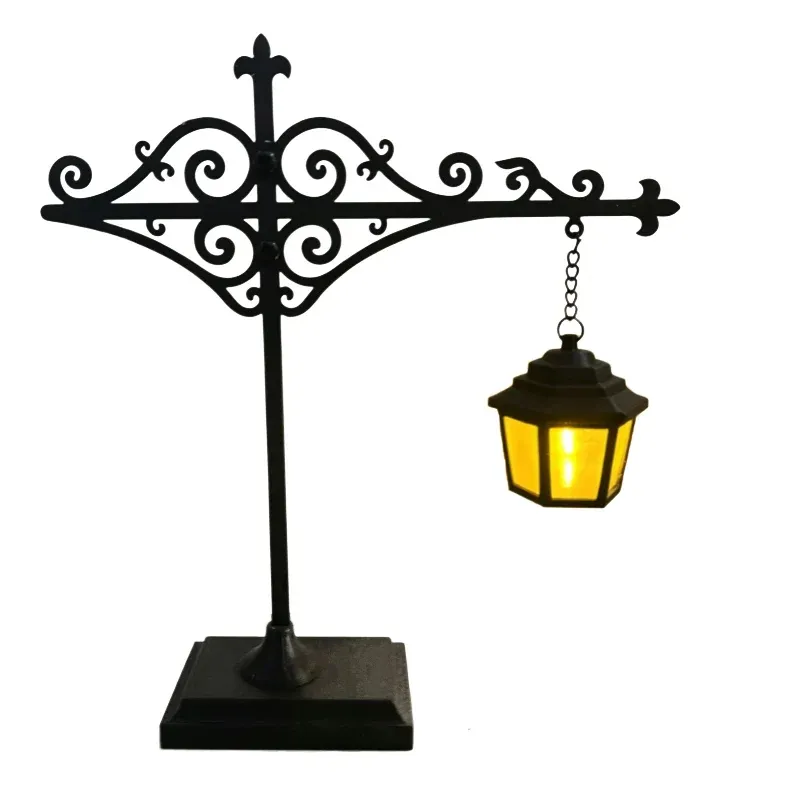 Applique murale lanterne rétro suspendue en métal noir à LED, lampe de nuit gothique vintage 11
