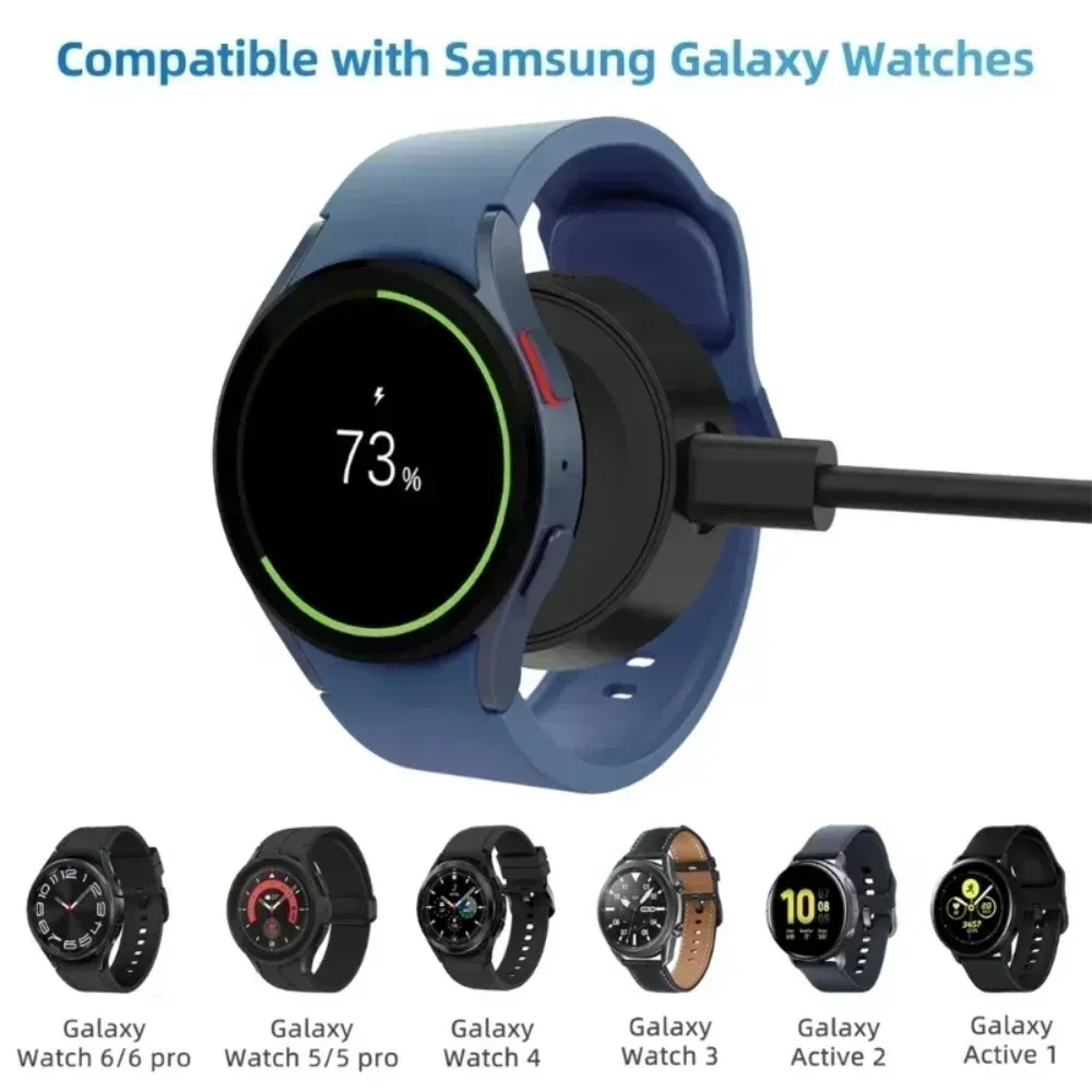 Câble de charge sans fil portable au format porte-clés, USB-C, pour Samsung Galaxy Watch 7, 6, 5, Classic, Pro, 4, 3, Active 2, station de charge rapide 2