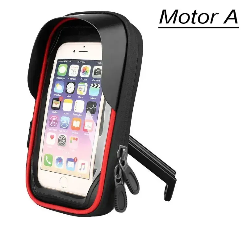 Support de téléphone pour vélo avec sac de guidon rotatif 360° à écran tactile, fermeture éclair, pare-soleil et housse de pluie imperméable pour moto, scooter et cyclomoteur 9