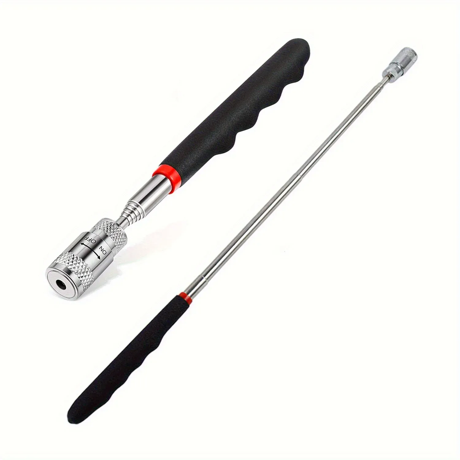 Outil de ramassage magnétique portable avec torche LED télescopique et tige extensible, pour atelier de réparation (1 pièce) 2