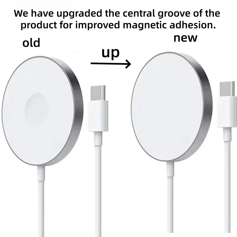 Chargeur magnétique sans fil rapide original pour iPhone 17, 16, 15, 14, 13, 12, Pro Max, Mini, 8 Plus, XR, XS Max et AirPods 2