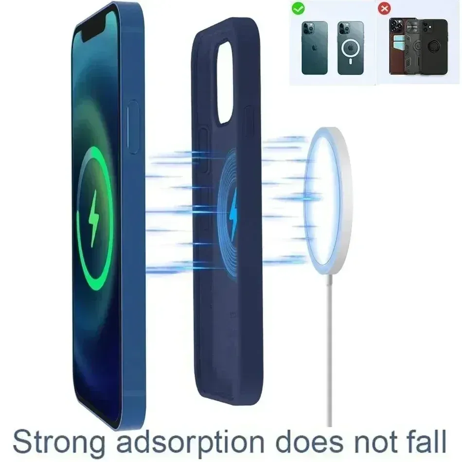 Chargeur magnétique sans fil rapide original pour iPhone 17, 16, 15, 14, 13, 12, Pro Max, Mini, 8 Plus, XR, XS Max et AirPods 5