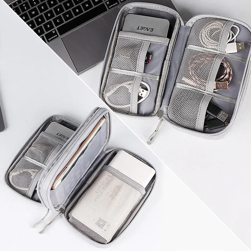 Sac de rangement étanche pour câbles USB et accessoires électroniques 3