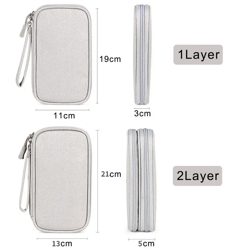 Sac de voyage étanche pour câbles et accessoires électroniques
