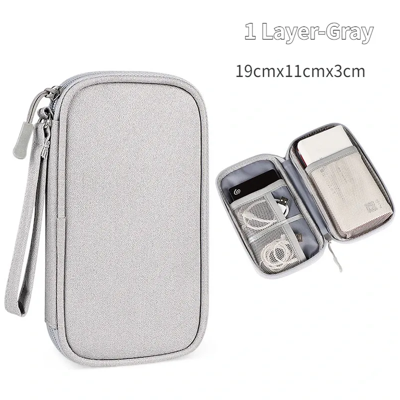 Sac de rangement étanche pour câbles USB et accessoires électroniques 7