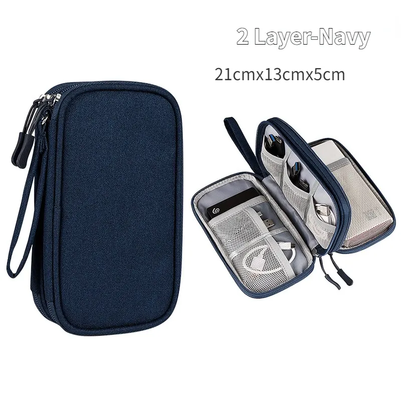 Sac de rangement étanche pour câbles USB et accessoires électroniques 11