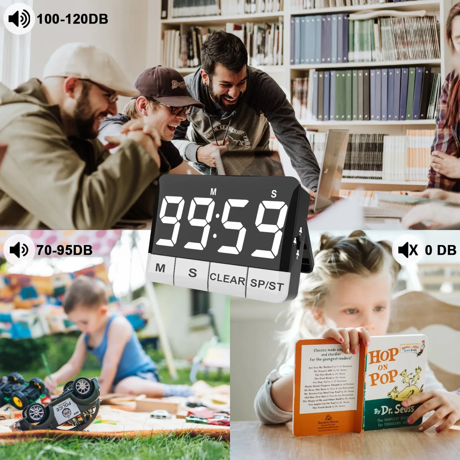 Minuterie de cuisine numérique, détail du design