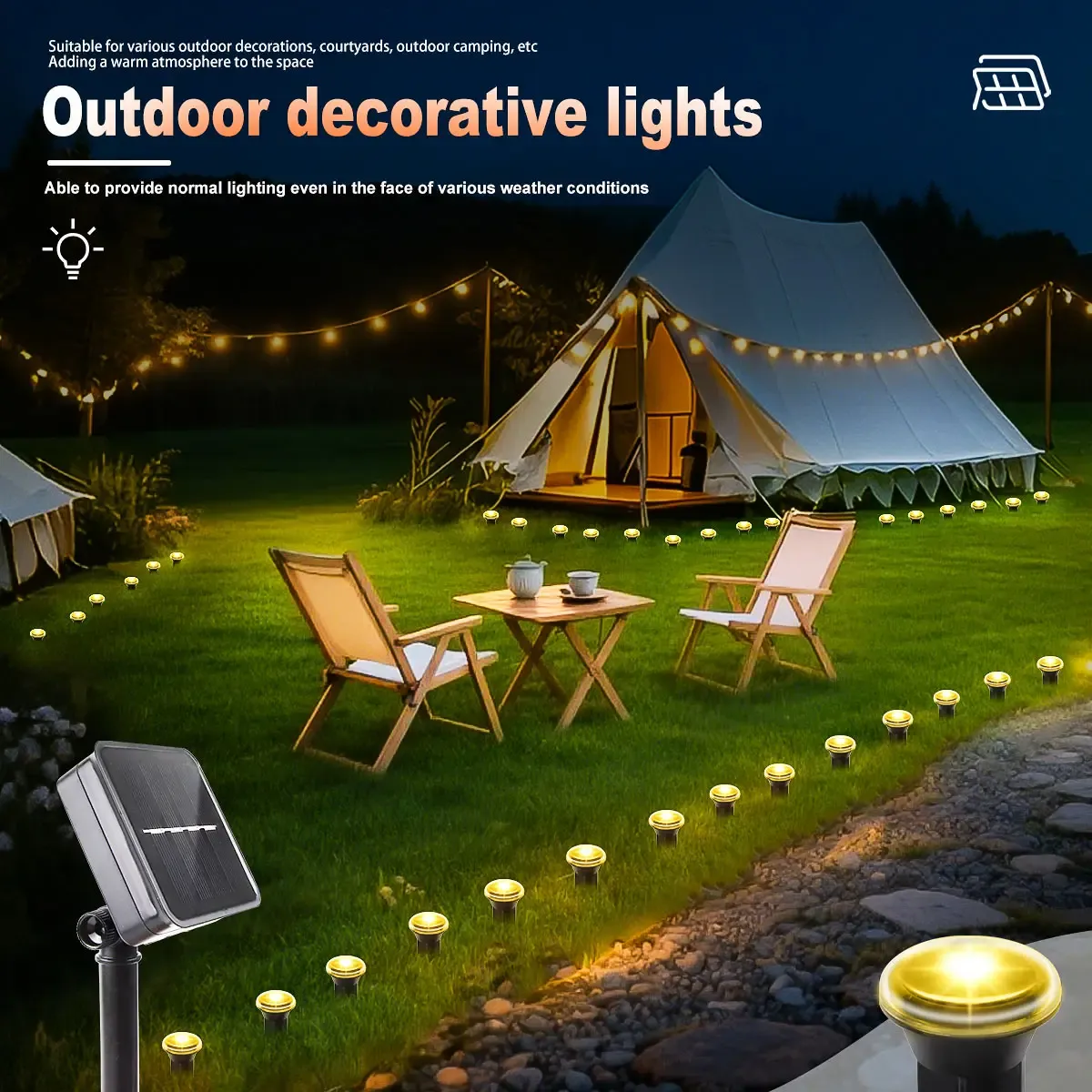 Lumière solaire dans un jardin