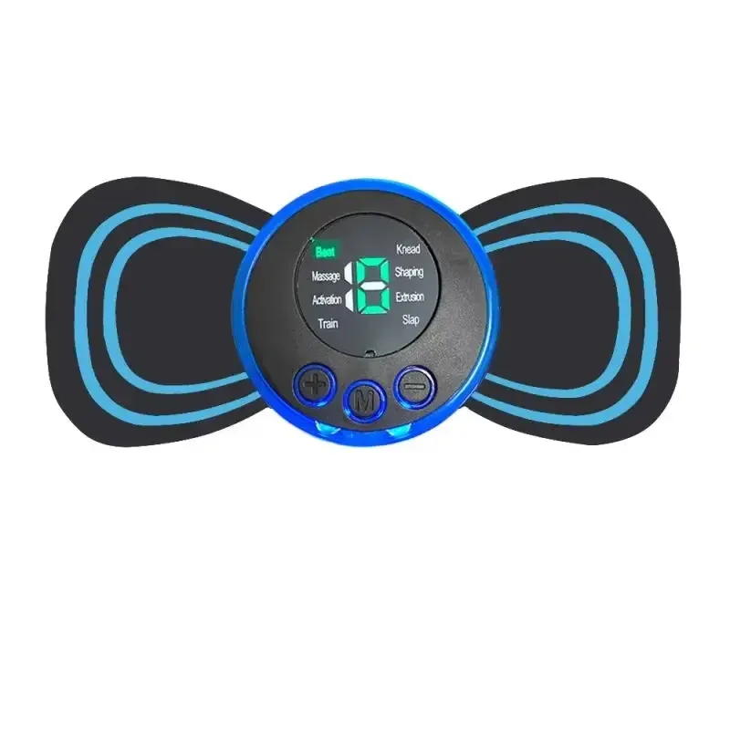 Masseur électrique musculaire 2/3/4 pièces, machine de massage du cou EMS, 8 modes, 19 niveaux d'intensité, vibrateur, appareil de thérapie 11