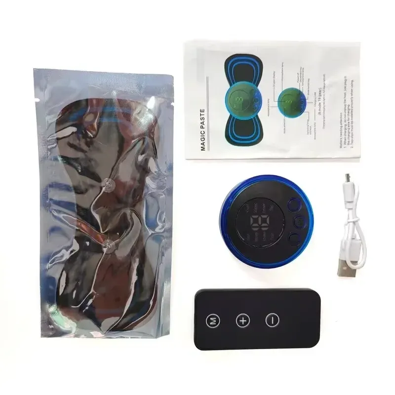 Masseur électrique musculaire 2/3/4 pièces, machine de massage du cou EMS, 8 modes, 19 niveaux d'intensité, vibrateur, appareil de thérapie 10