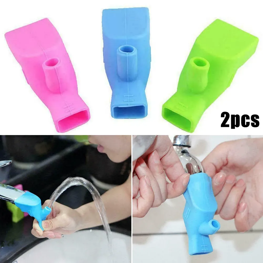 Extension de robinet en silicone, lot de 2 : économie d'eau et accessoire de pulvérisation 2