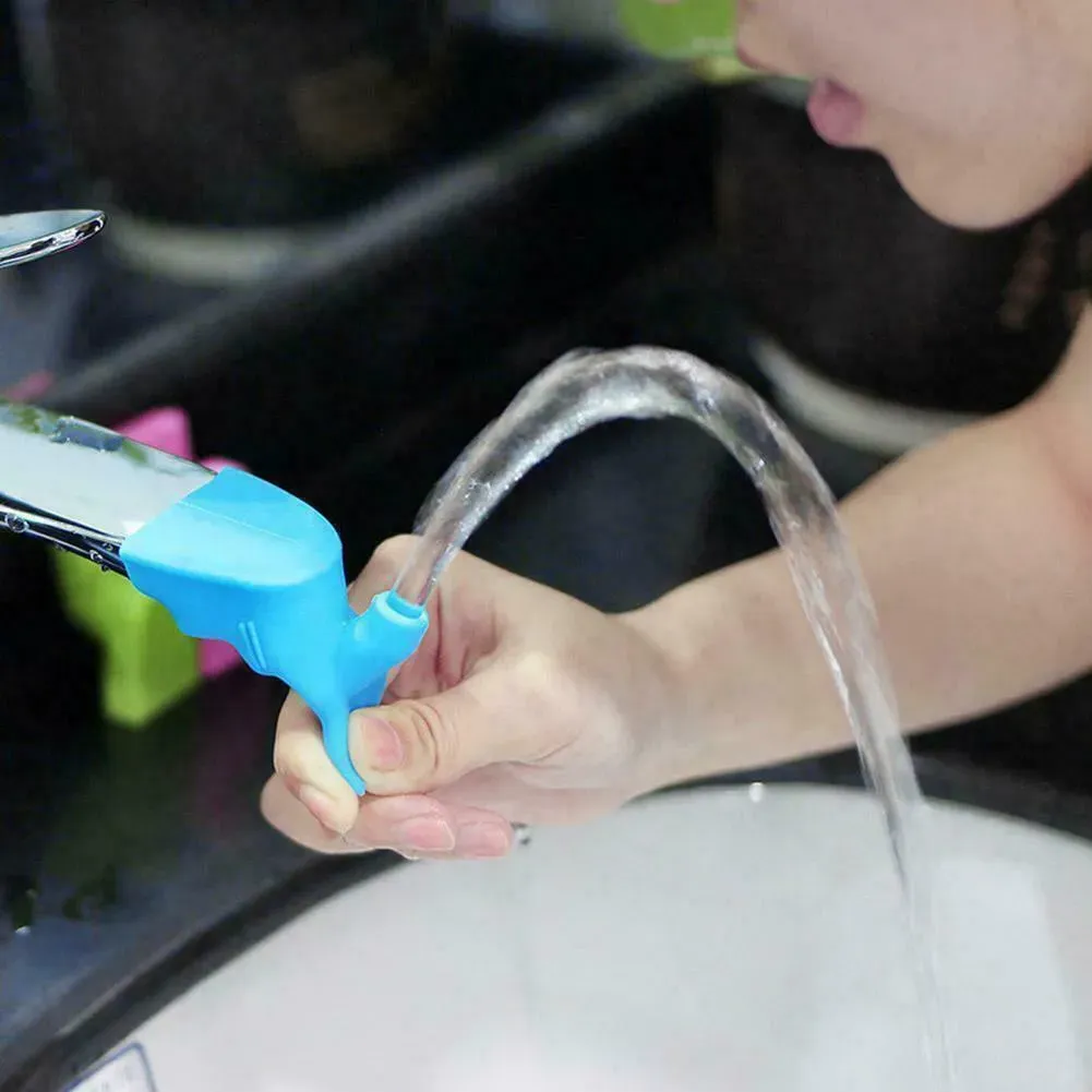 Extension de robinet en silicone, installation sur robinet