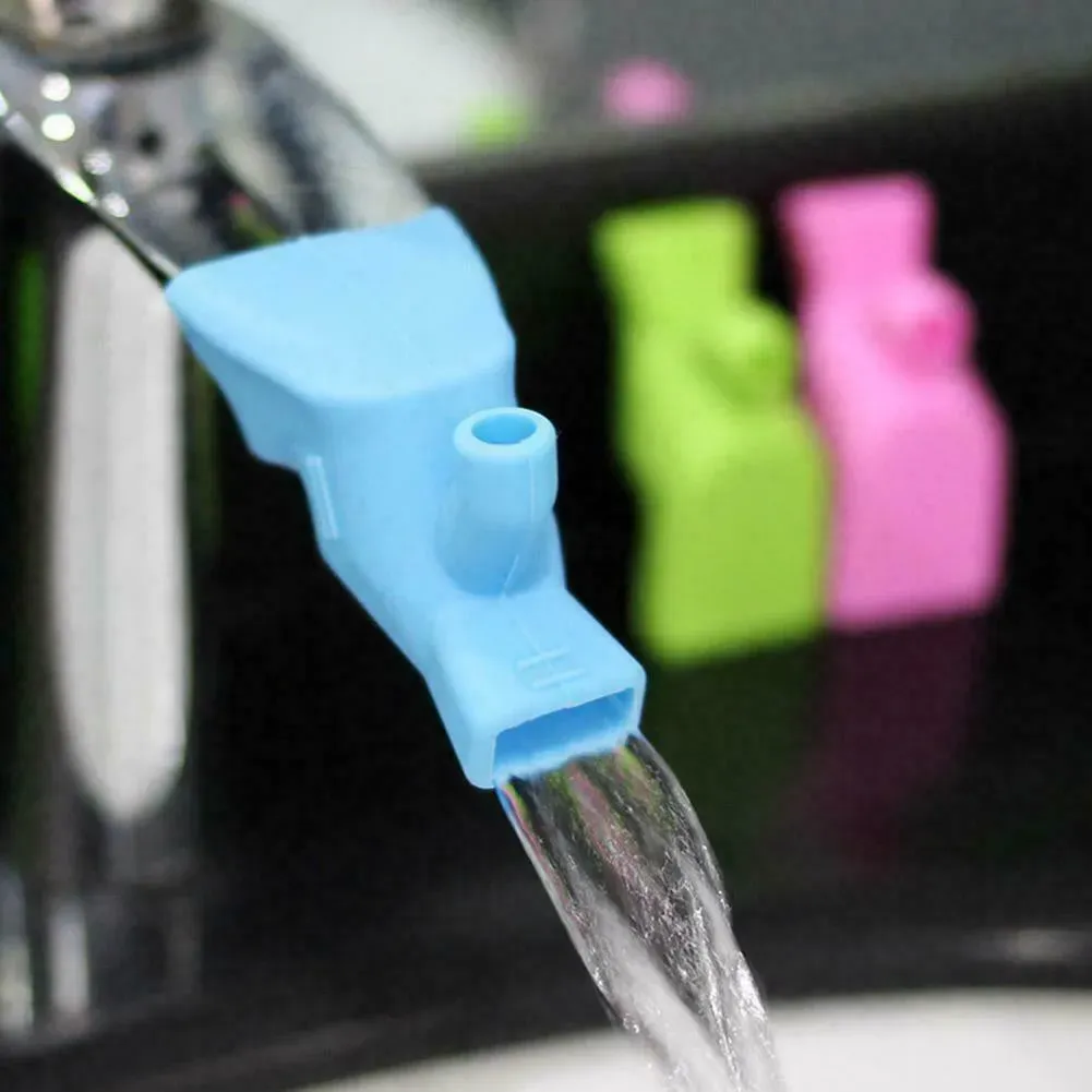 Extension de robinet en silicone, utilisation pour enfant