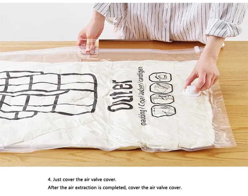 Sac de rangement sous vide, ambiance intérieure