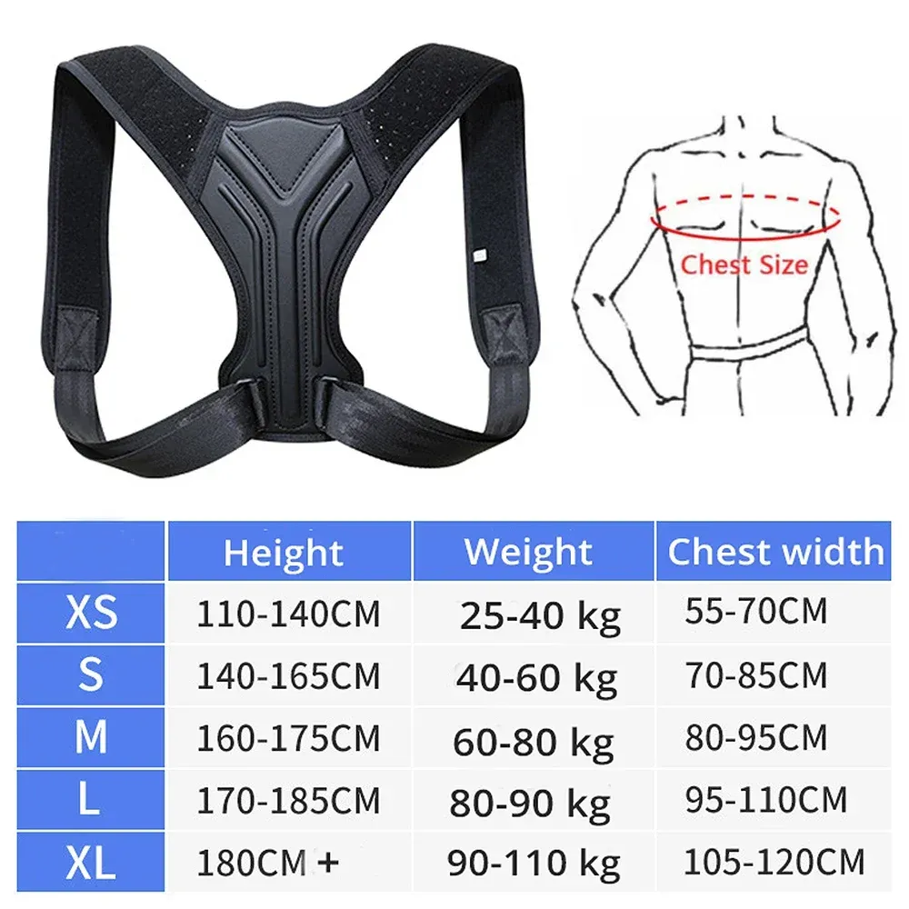 Ceinture correctrice de posture réglable pour le dos et les épaules, soutien de la colonne vertébrale 3