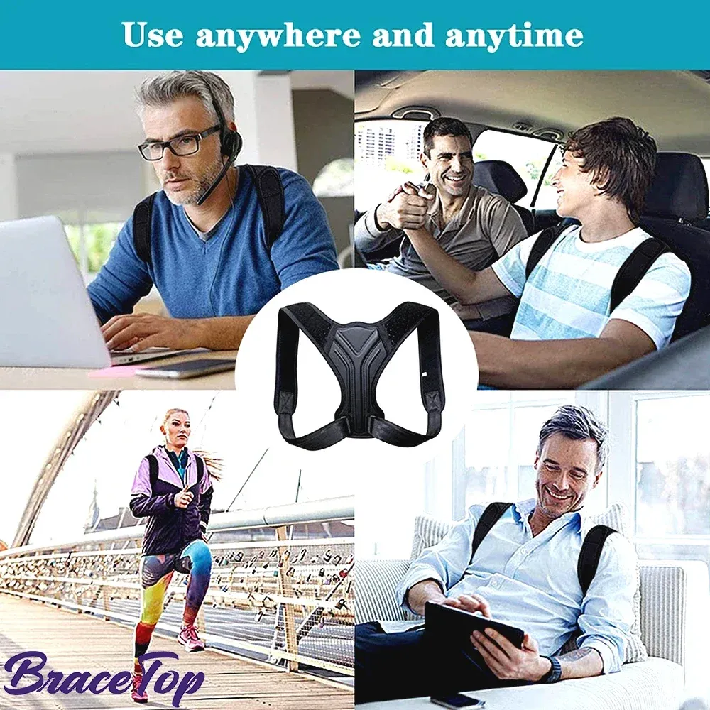 Ceinture correctrice de posture réglable pour le dos et les épaules, soutien de la colonne vertébrale 6