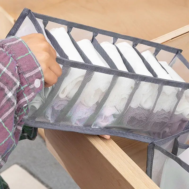 Boîte de rangement pliable en maille respirante pour sous-vêtements 2
