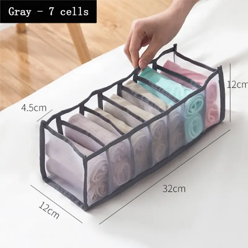 Boîte de rangement pliable en maille respirante pour sous-vêtements 7