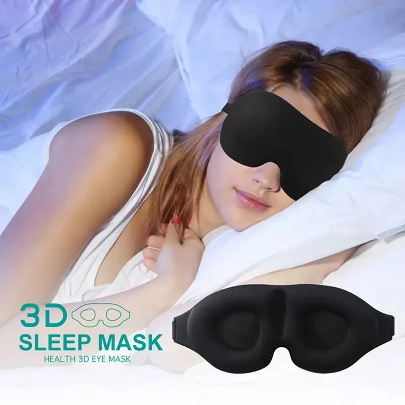 Masque de sommeil 3D profilé, masque oculaire concave occultant pour hommes et femmes, pour un sommeil profond et une vision nocturne 5