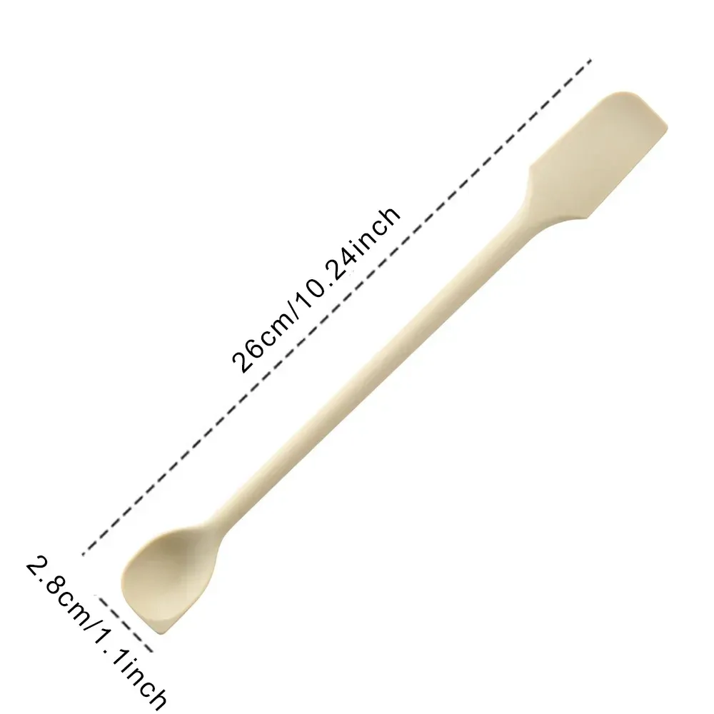 Ensemble de spatules en silicone, grattoirs à double tête, spatule à crème cosmétique, spatule fine allongée à petite pointe pour pots profonds, outil de maquillage spa 3