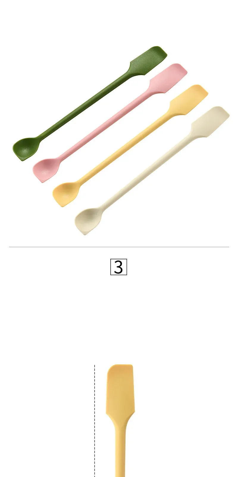Détail des spatules en silicone