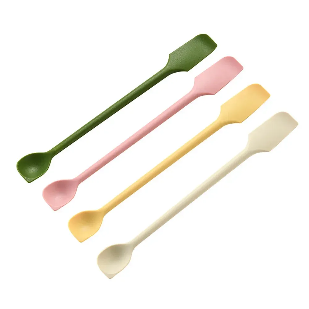 Ensemble de spatules en silicone, grattoirs à double tête, spatule à crème cosmétique, spatule fine allongée à petite pointe pour pots profonds, outil de maquillage spa 11