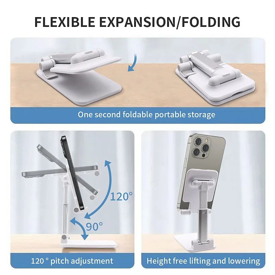 Support de téléphone paresseux vue de côté