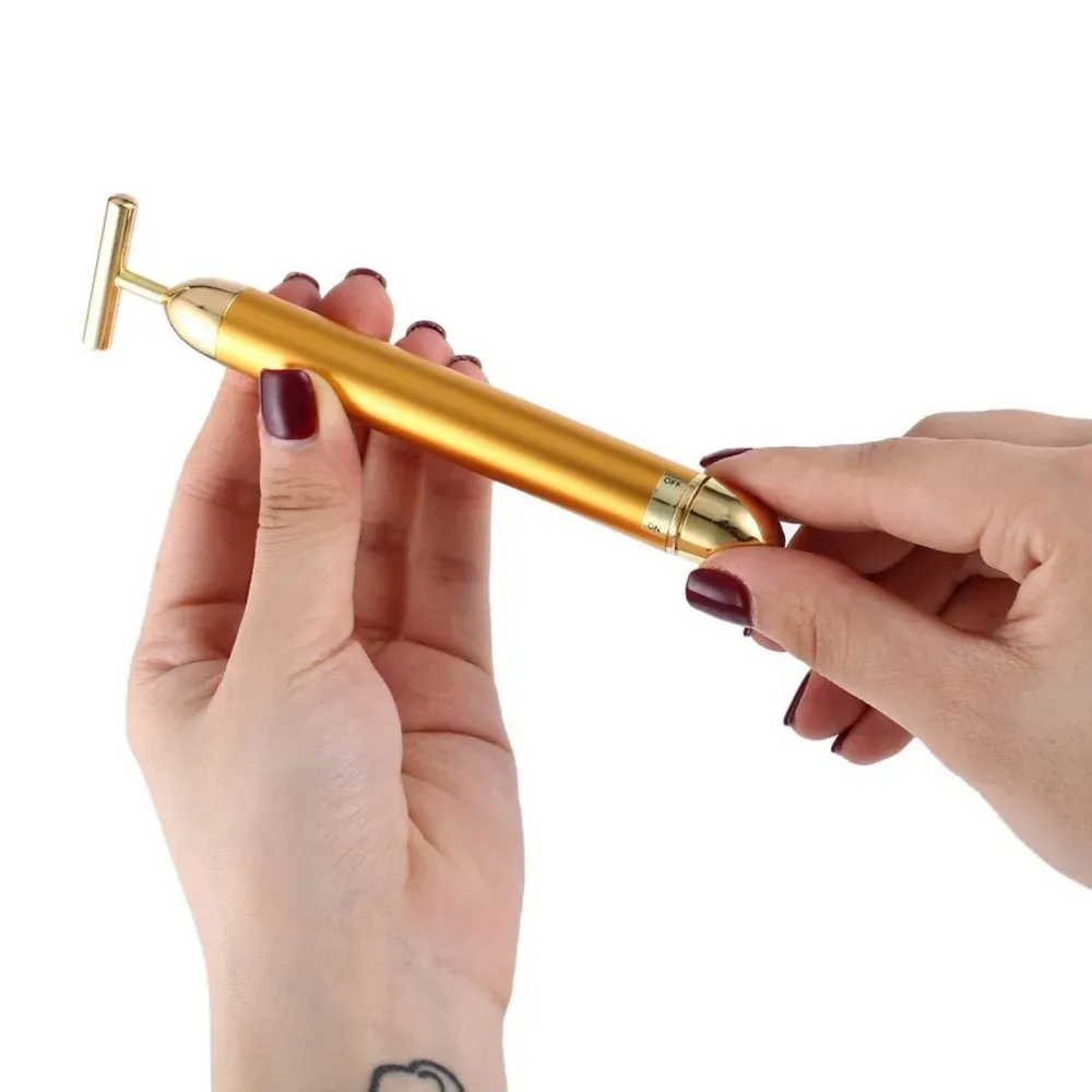 Rouleau de lifting du visage en or, utilisation quotidienne