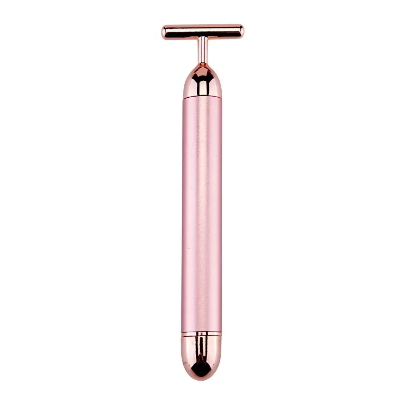 Rouleau de lifting facial en or 24 carats en forme de T, bâton de soin pour la peau 9