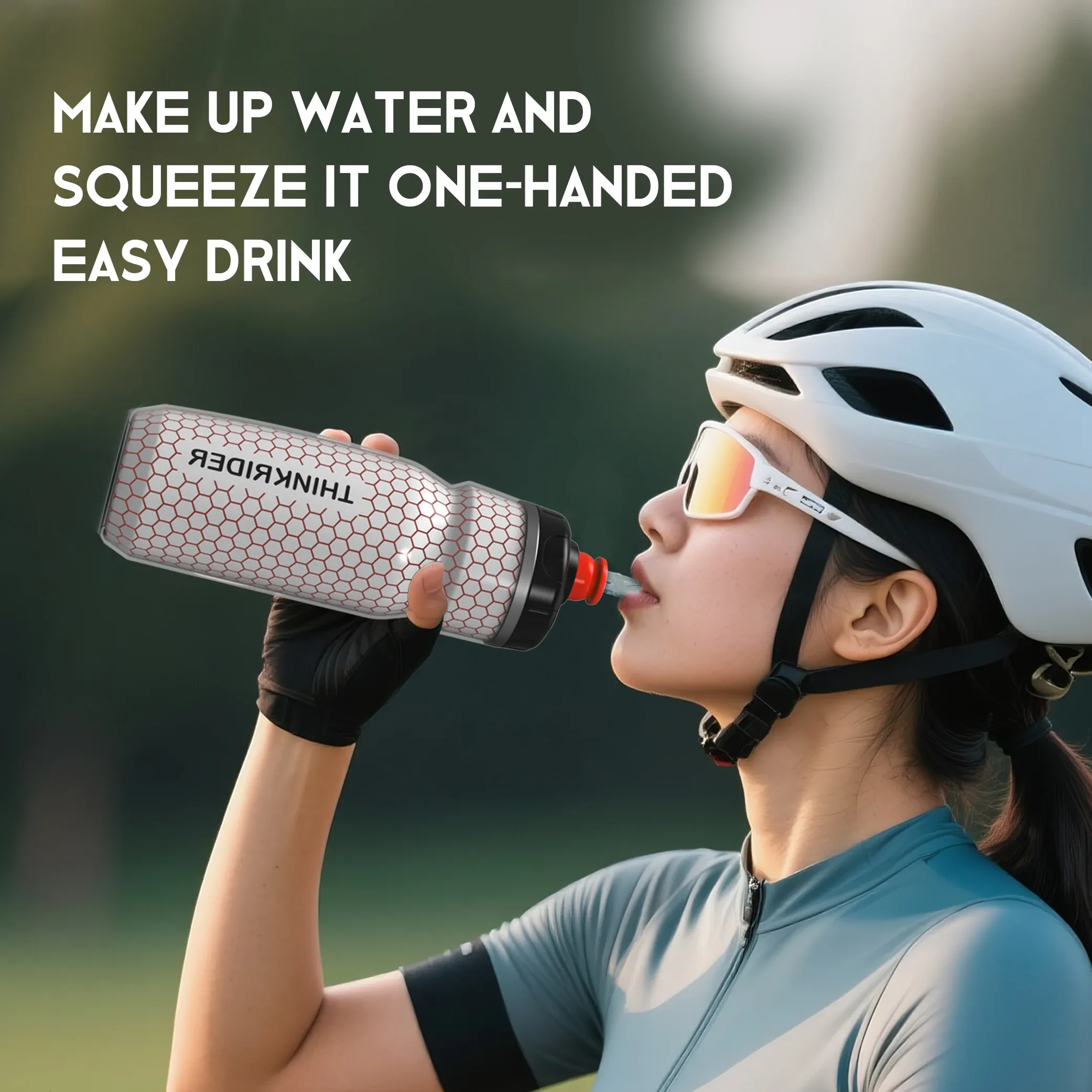 ThinkRider Bidon de vélo 620 ml, bidon de cyclisme VTT en PP5, isolé contre la chaleur et le froid, pour sports de plein air 3
