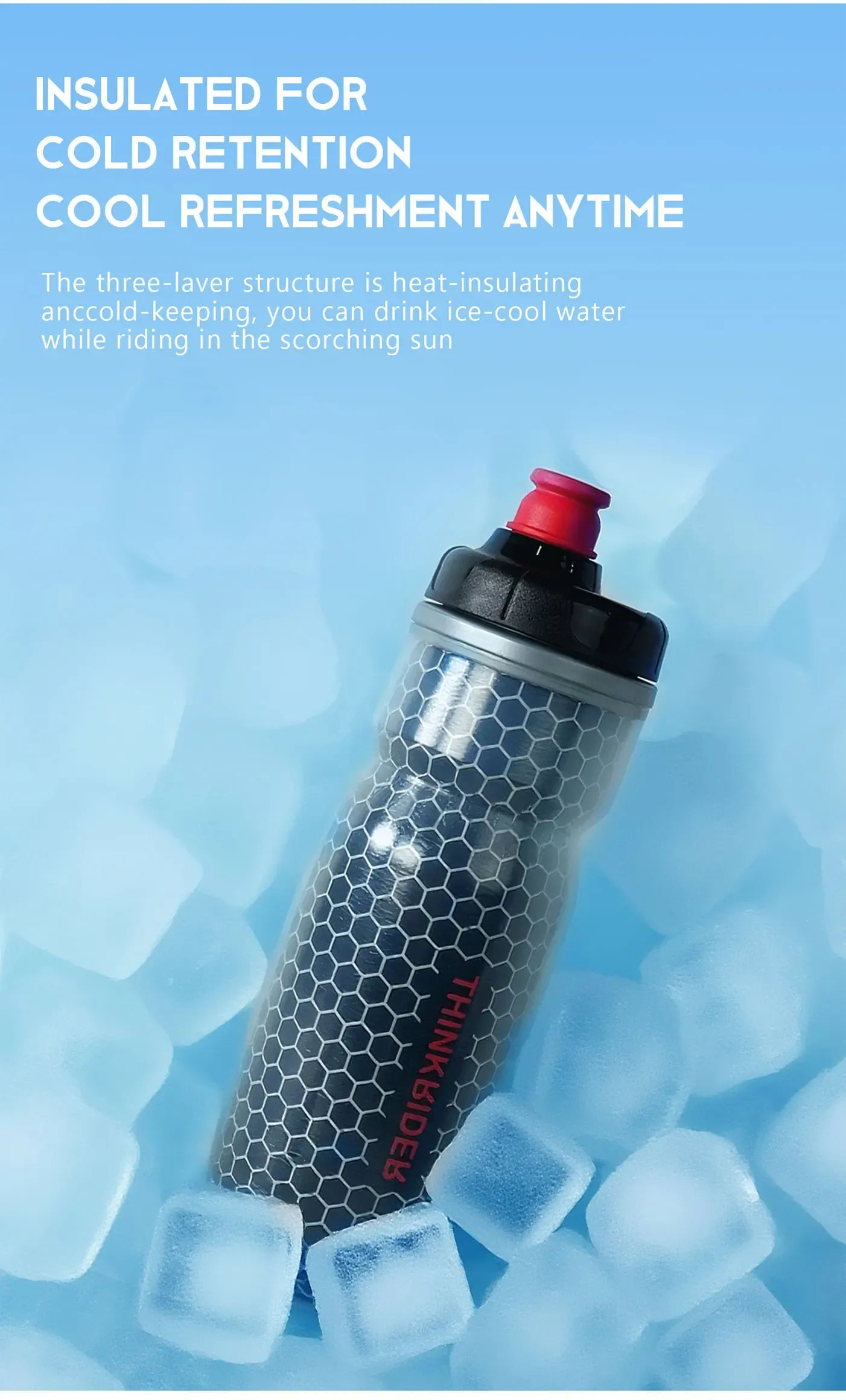 Gourde de vélo ThinkRider en utilisation