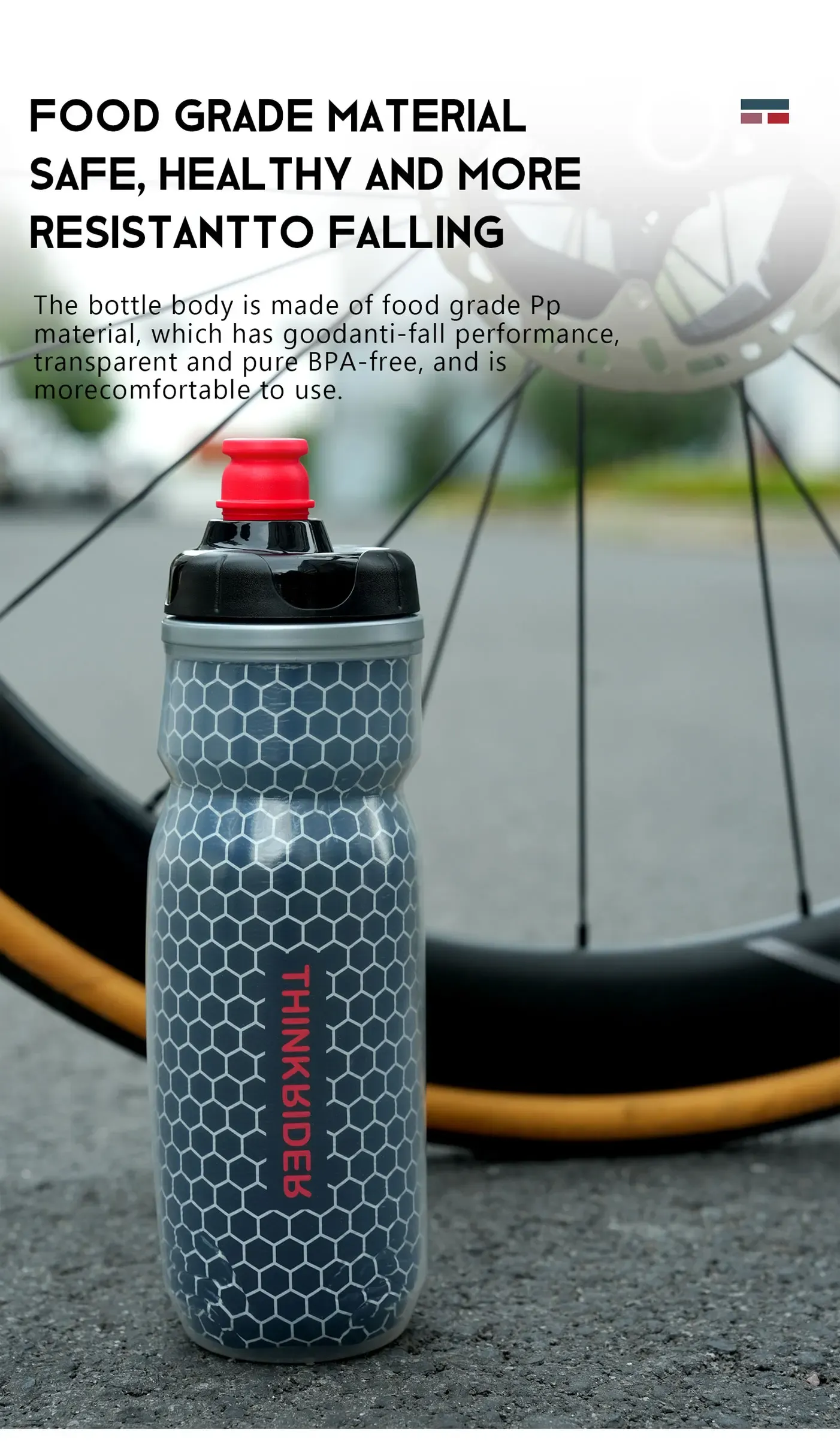 Gourde de vélo ThinkRider, usage quotidien