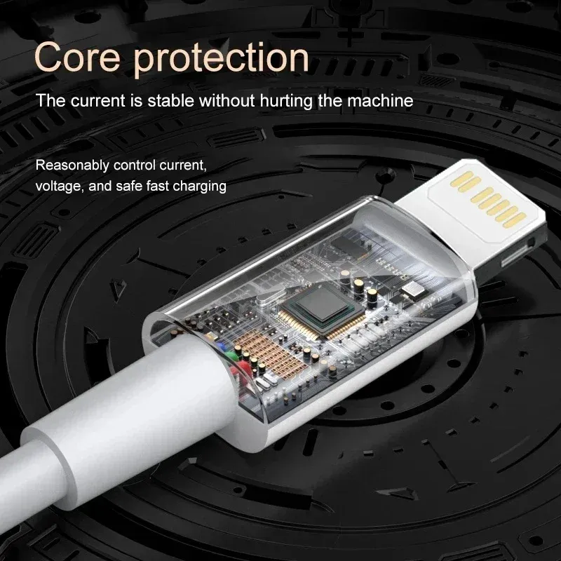Câble USB de charge rapide PD 35W pour iPhone 11, 12, 13, 14, Pro, XS Max, 7, 8, Plus, X, XR, SE, câble de données USB-C, 1 m, 2 m, 3 m 2
