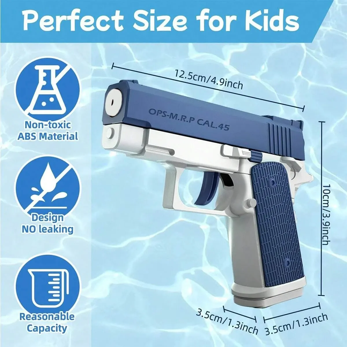 Pistolet à eau M1911 - Pistolet jouet pour piscine et plage, idéal pour les jeux de tir en plein air, pour enfants et adultes 3